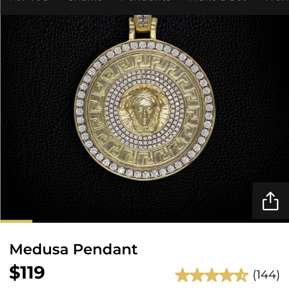 Gld Medusa Pendent - Picture 6 of 6